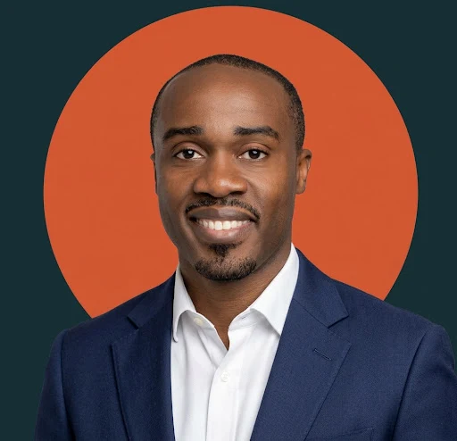 Mo Yusuf in a navy blazer